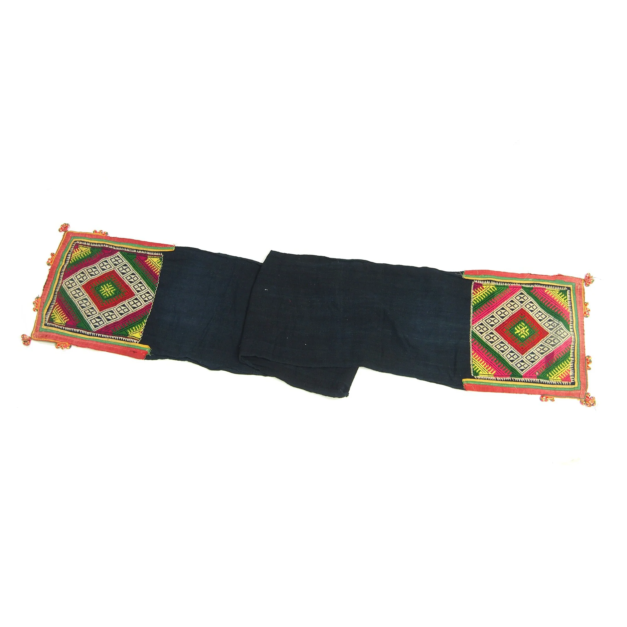 Vintage Hilltribe Hand-Embroidered Headscarf - Image 3