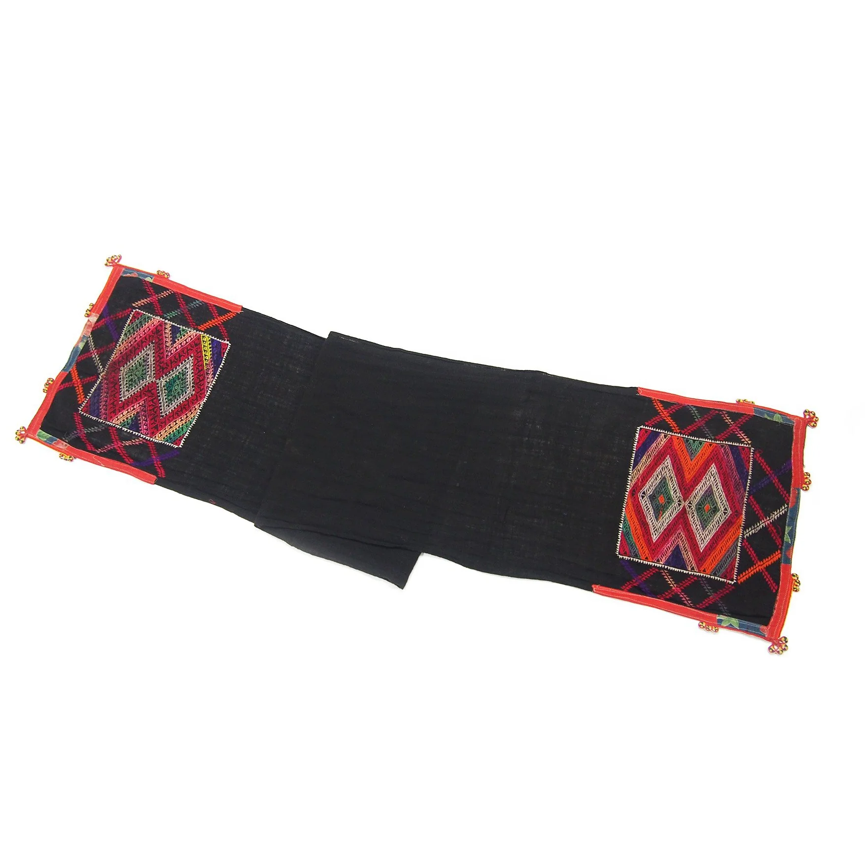 Vintage Hilltribe Hand-Embroidered Headscarf - Image 3