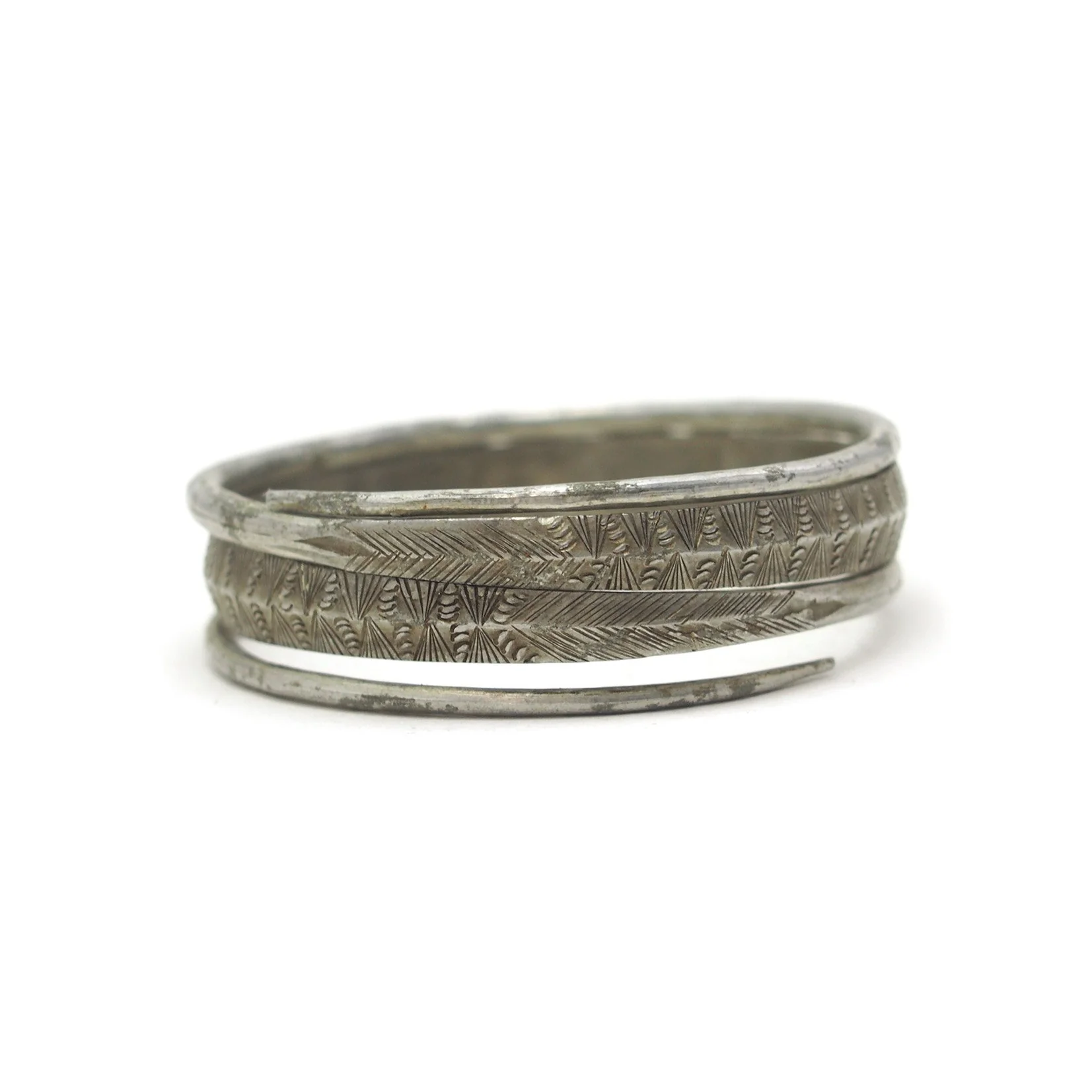 Vintage Hmong Aluminum Bracelet - Image 2