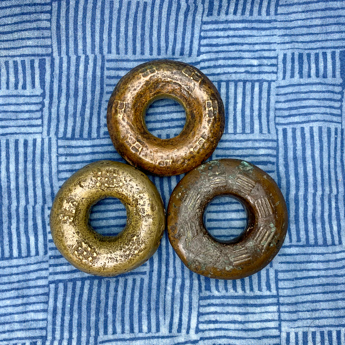 Vintage Hmong Shaman Brass & Bronze Meditation Thumb Bell Rings - Image 2
