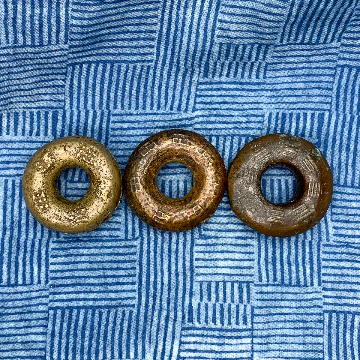 Vintage Hmong Shaman Brass & Bronze Meditation Thumb Bell Rings - Image 5