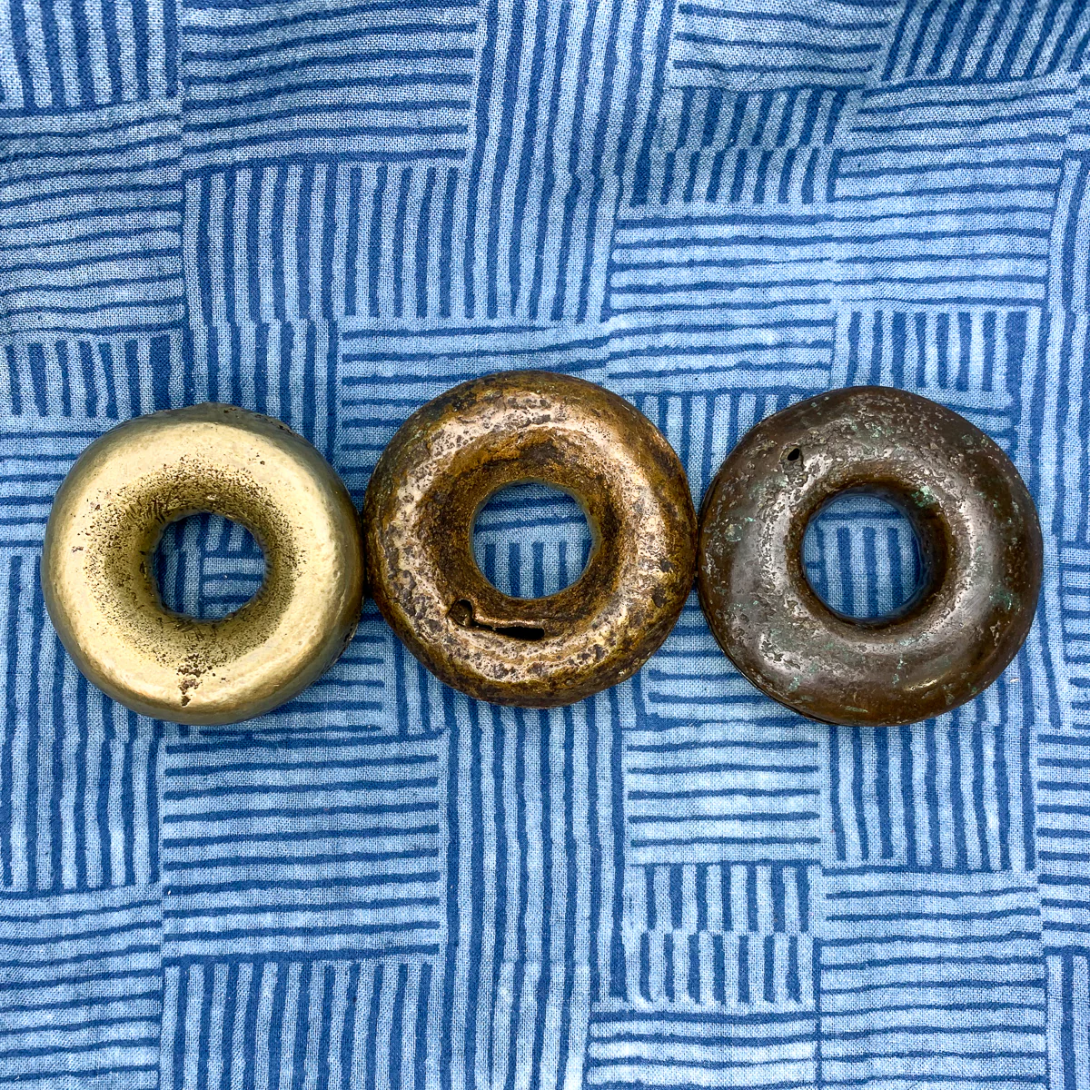 Vintage Hmong Shaman Brass & Bronze Meditation Thumb Bell Rings - Image 6