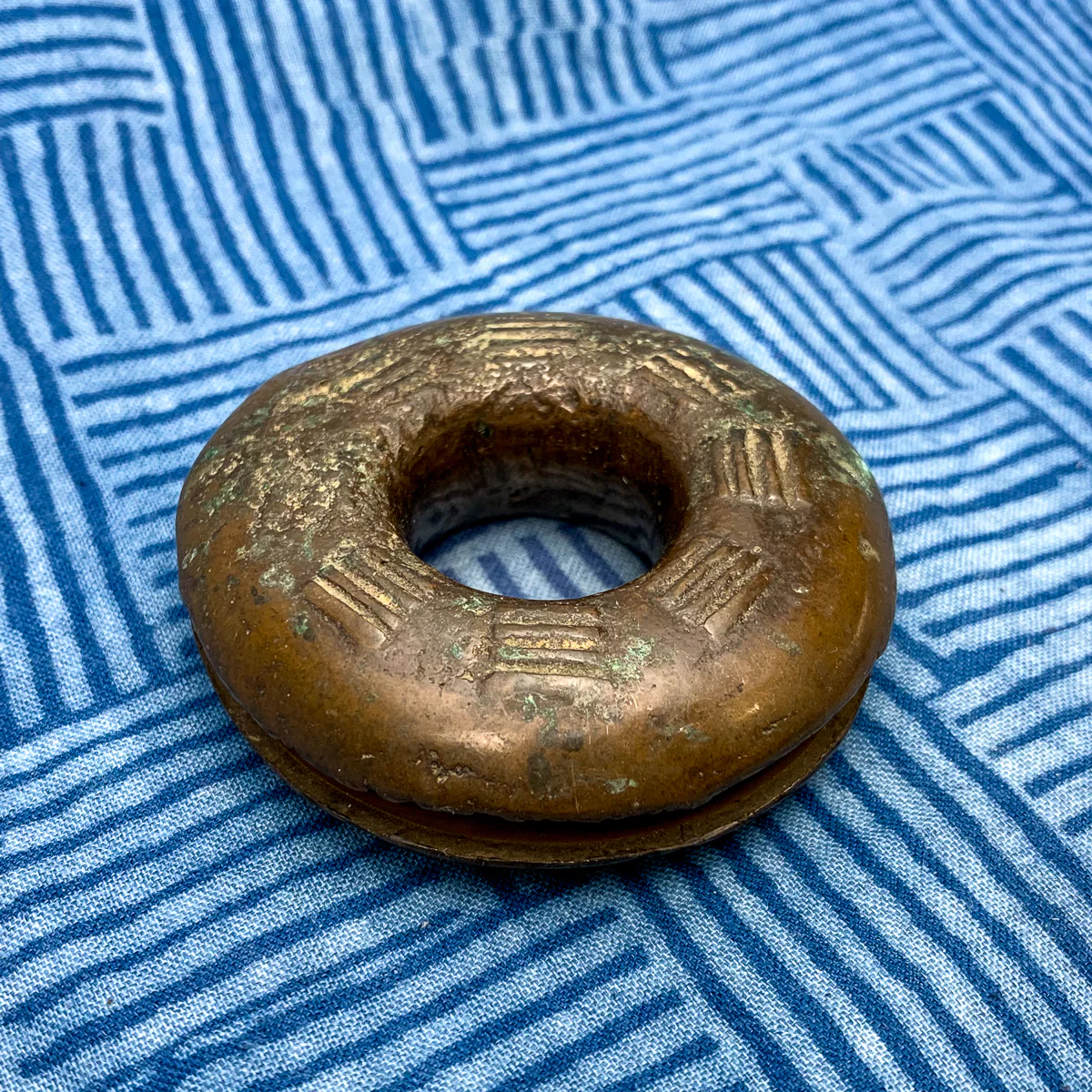 Vintage Hmong Shaman Brass & Bronze Meditation Thumb Bell Rings - Image 9