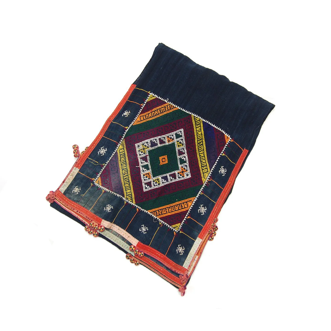 Vintage Hilltribe Hand-Embroidered Scarf - Image 2