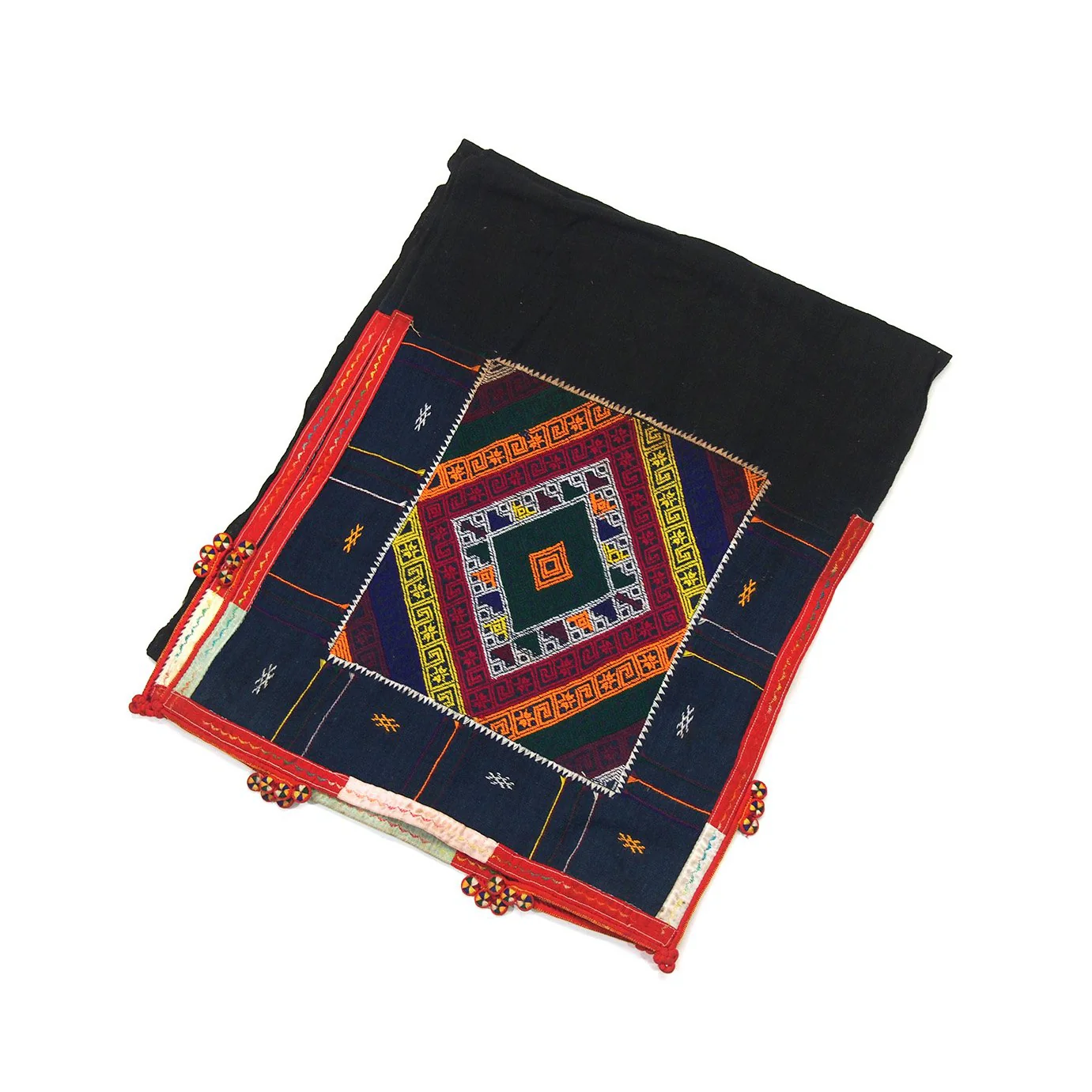 Vintage Hilltribe Hand-Embroidered Scarf - Image 2
