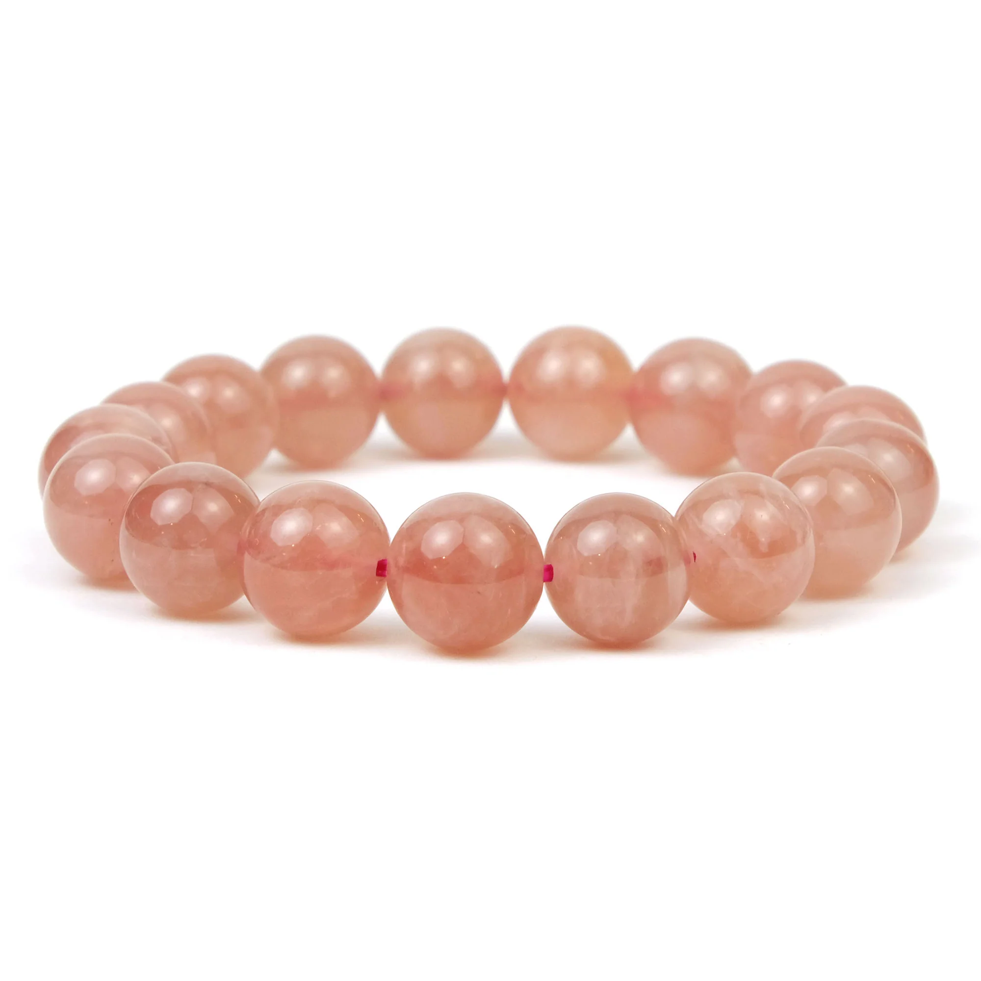Violet Rose Quartz Stretch Bracelet 12mm - Image 2