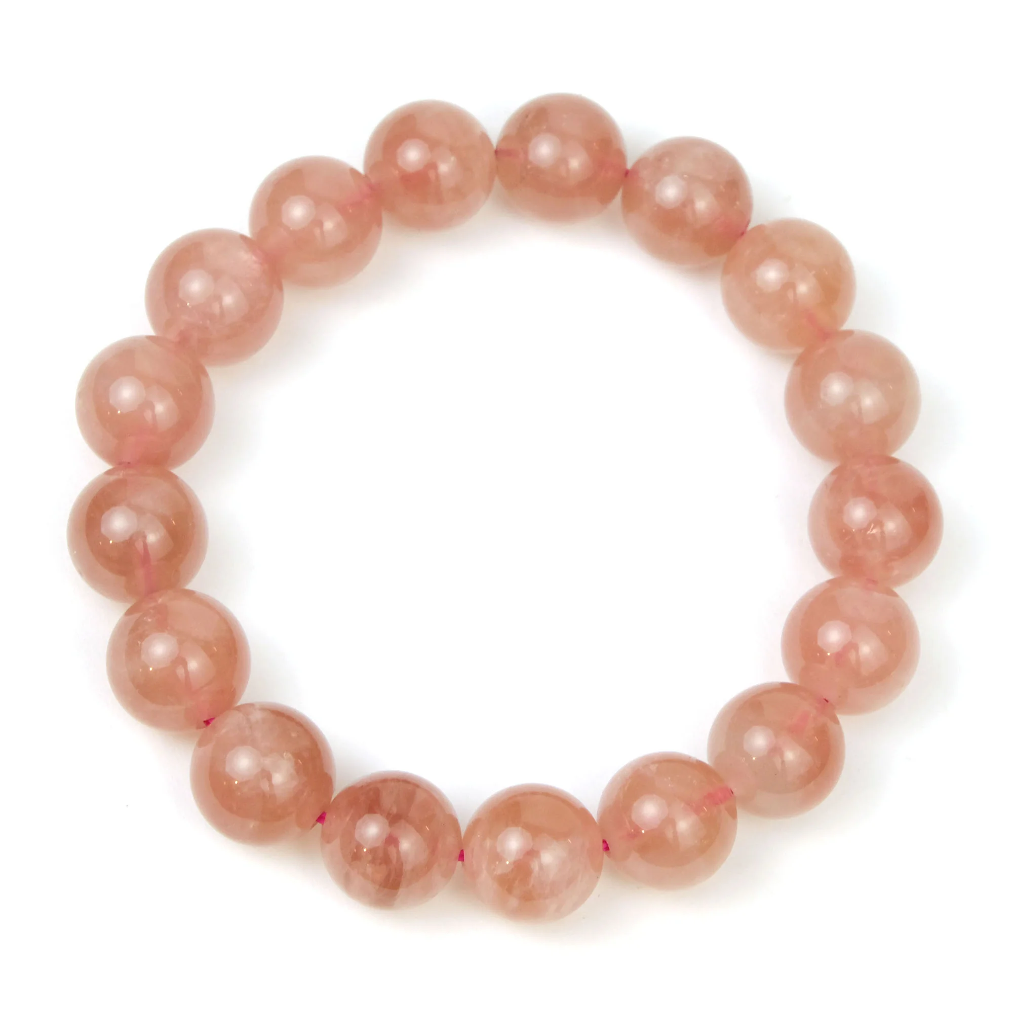 Violet Rose Quartz Stretch Bracelet 12mm - Image 3