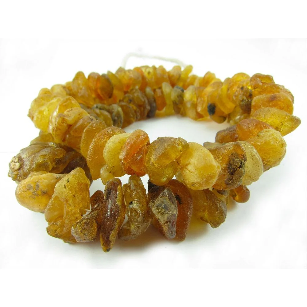 "Water Amber" Nuggets Strand / Necklace - Image 3
