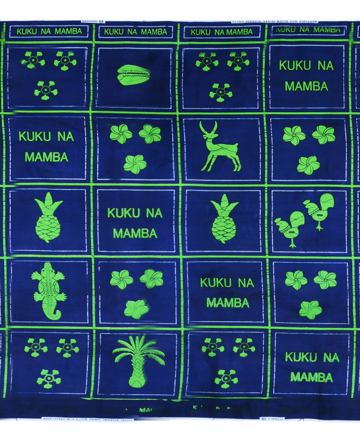 Textile 7: Wax Black Print "Asante Royal Symbols" - Image 2