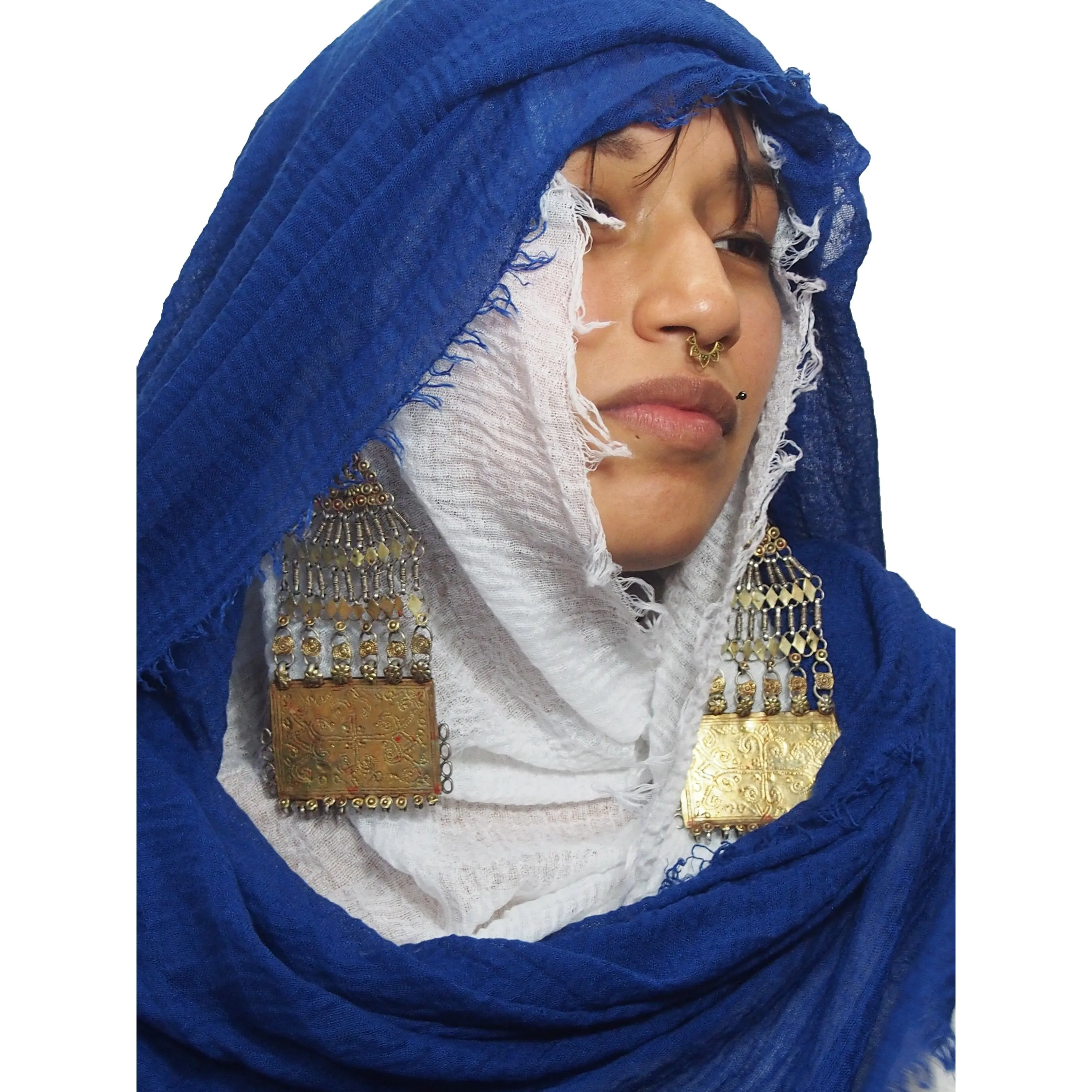 Waziri Antique Temporal Ornament Set in Silver with Gold Wash - Image 3