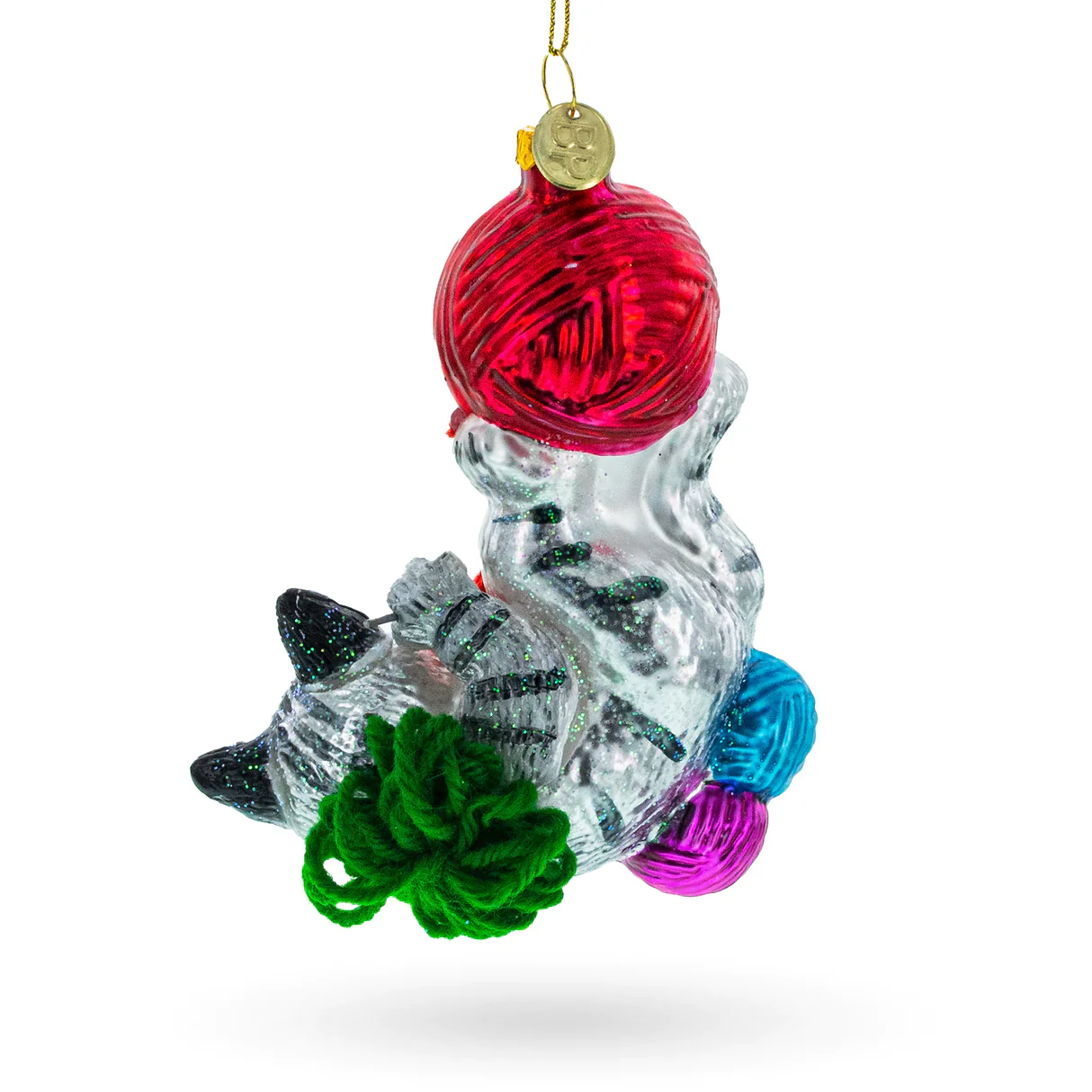Knittin' Kitten Yarn Balls Ornament PS - Image 3