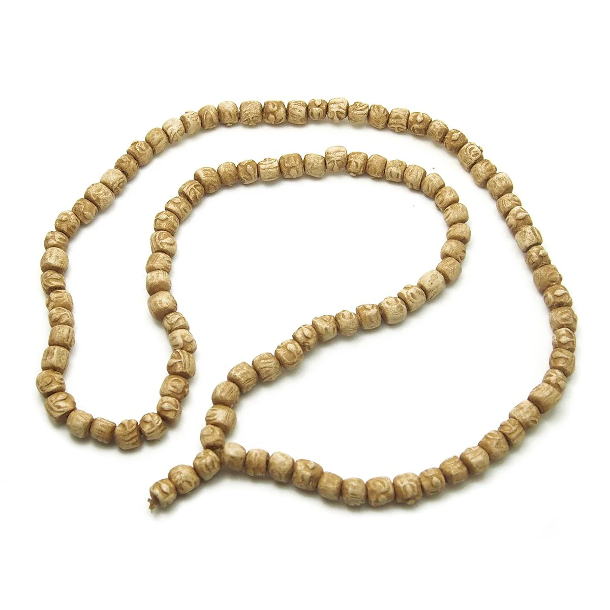 White Clay Buddha Mala 13-14mm - Image 2