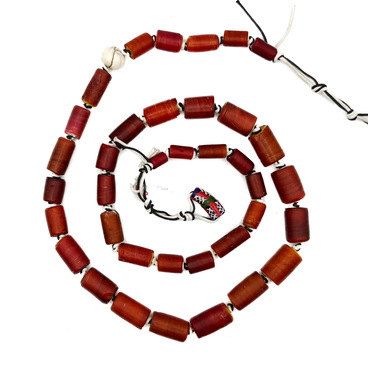 19th Century Venetian Yellow Heart Bead Necklace - Image 4