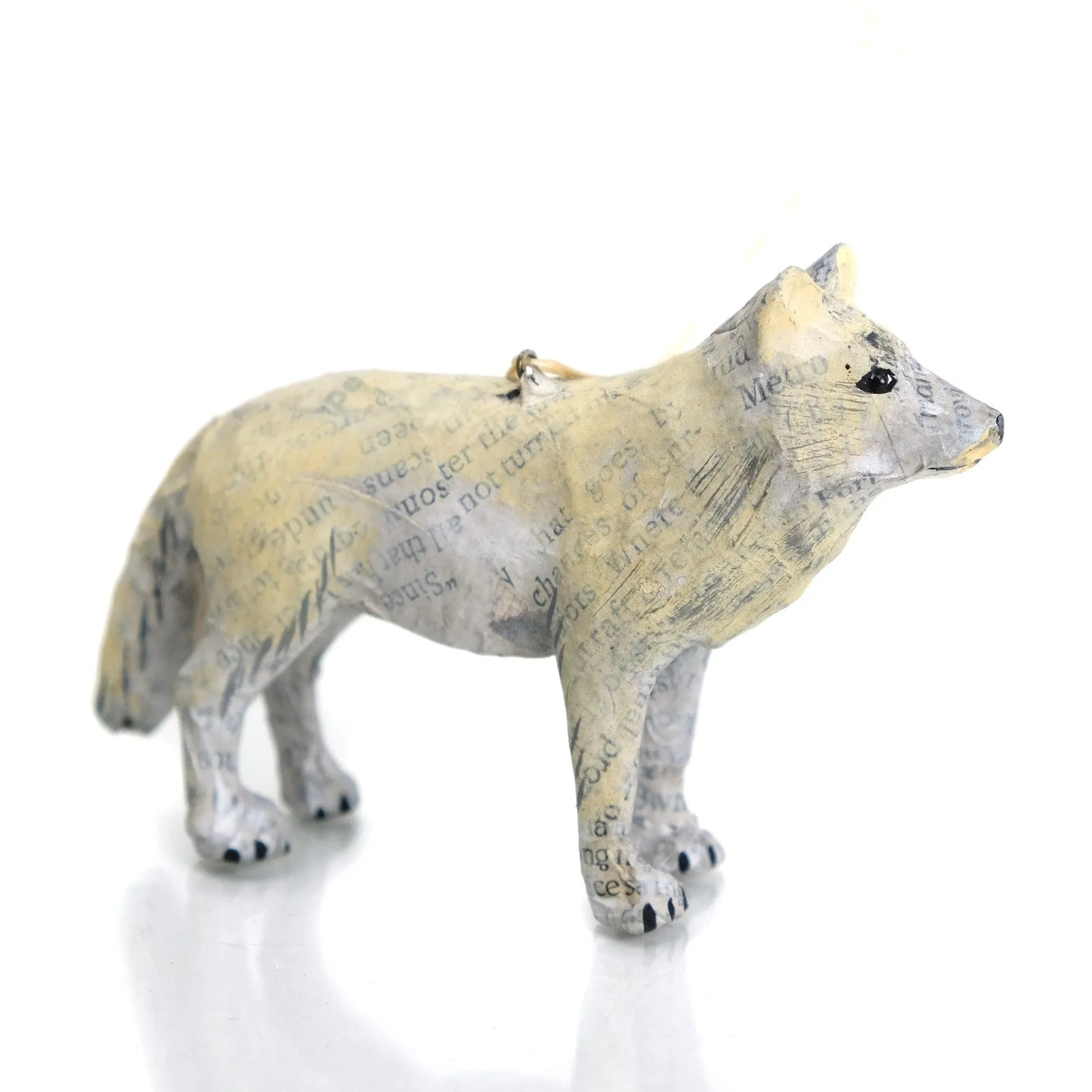 Wolf Text Paper Ornament - Image 2