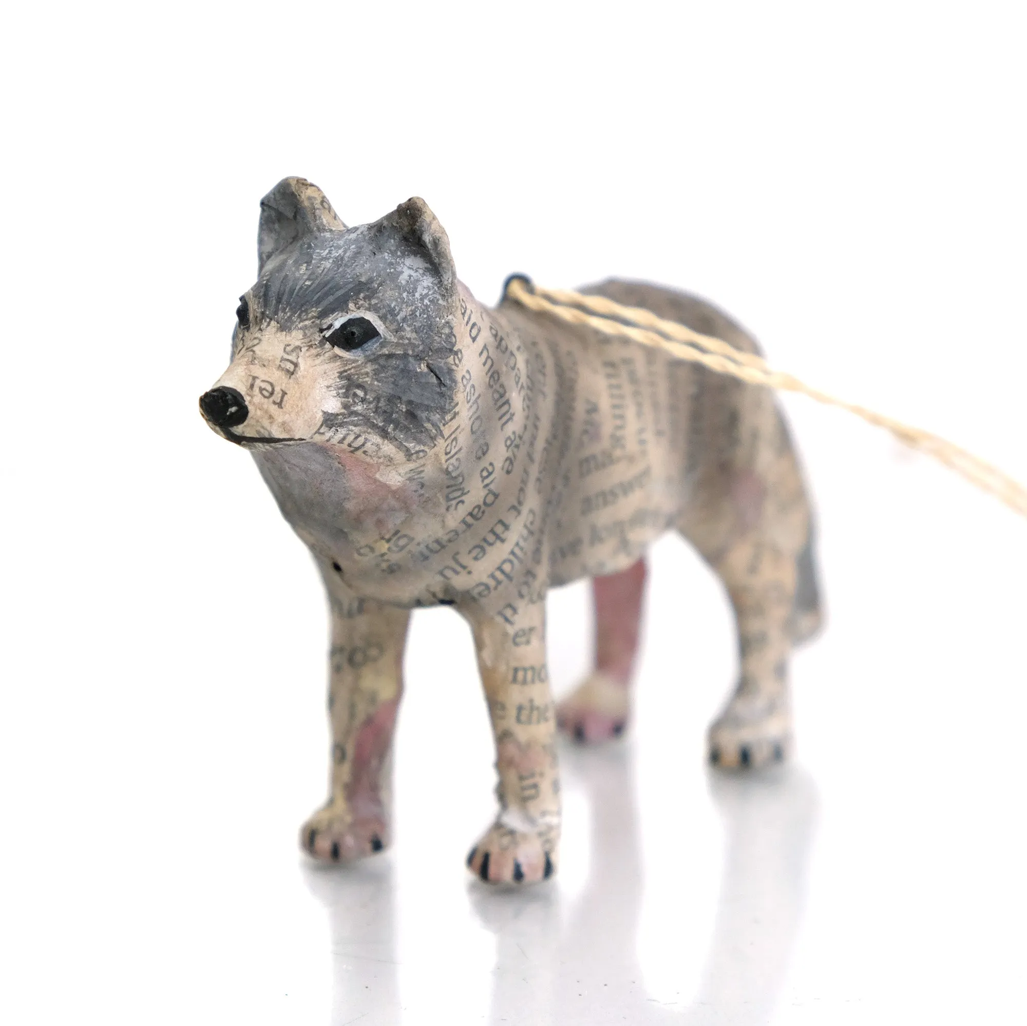 Wolf Text Paper Ornament - Image 3