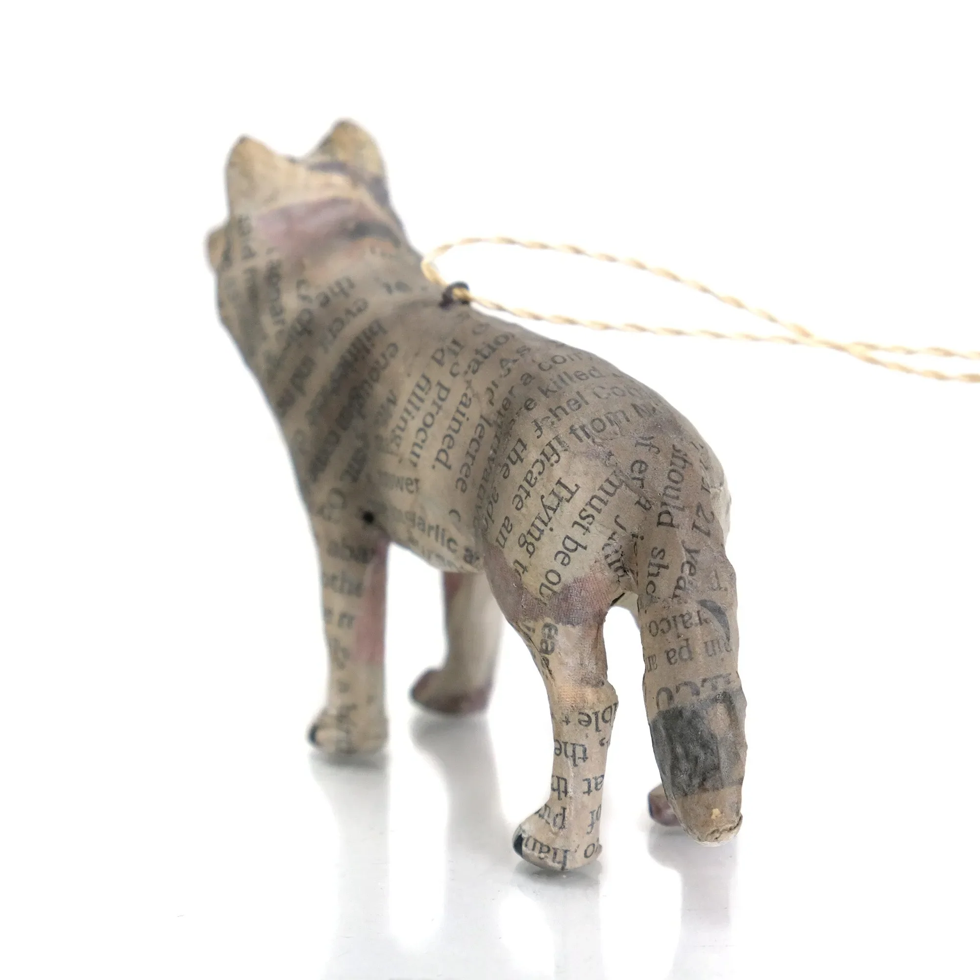 Wolf Text Paper Ornament - Image 4