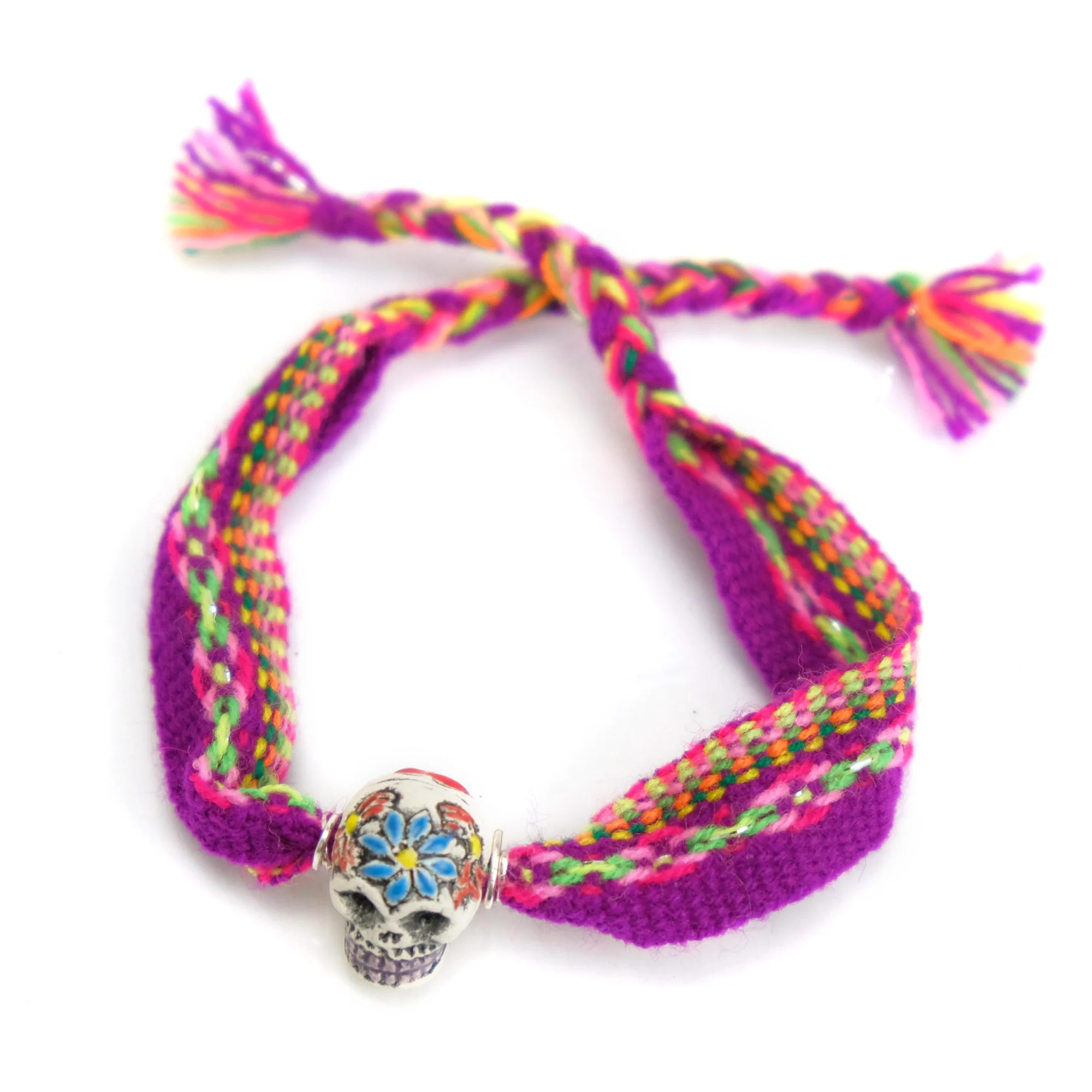 Woven Skull Beaded Bracelet - Image 2