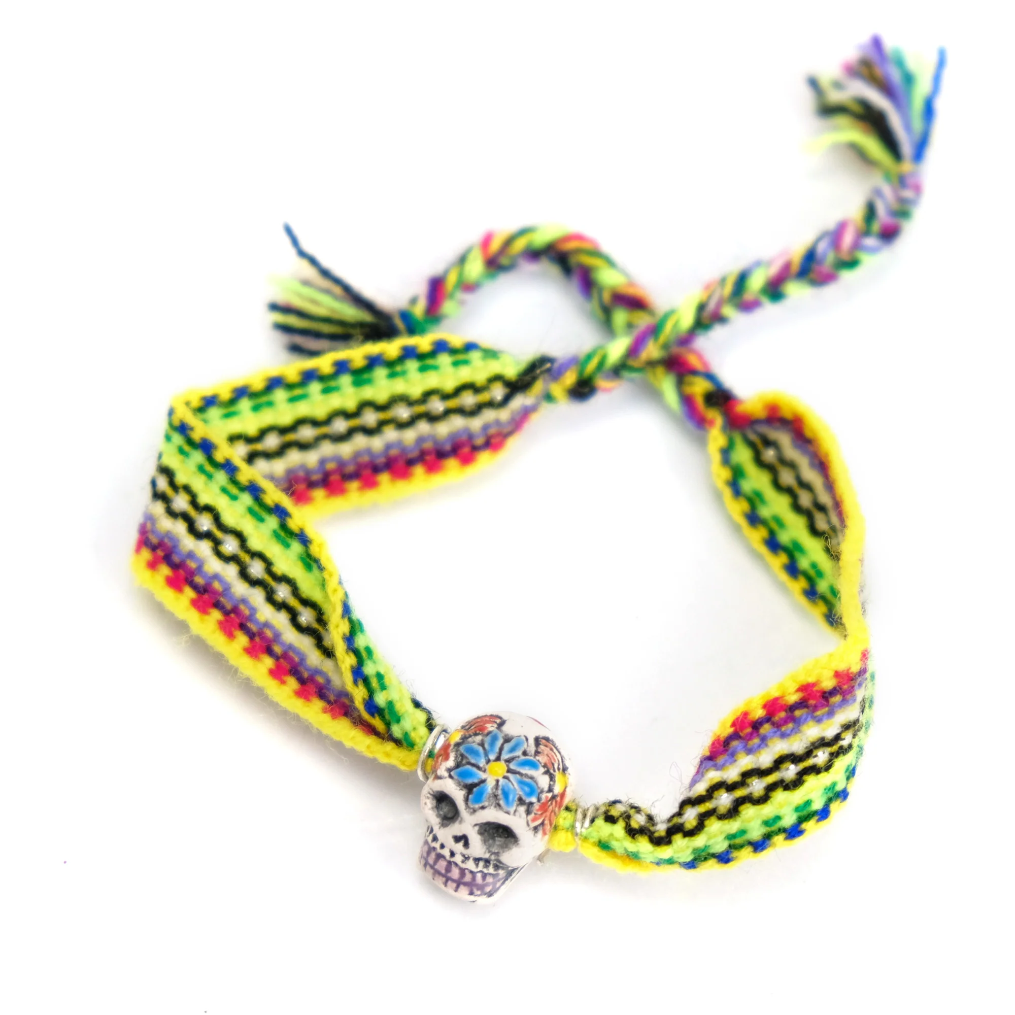Woven Skull Beaded Bracelet - Image 3