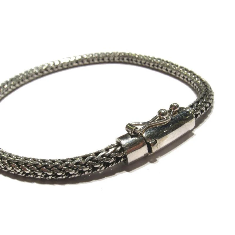 Woven Sterling Silver Snake Chain Bracelet II - Image 3