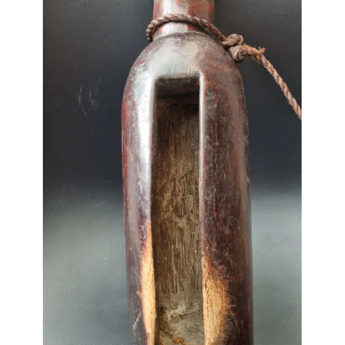 Yaka Hand Held Wooden Gong, DR Congo #454 - Image 8