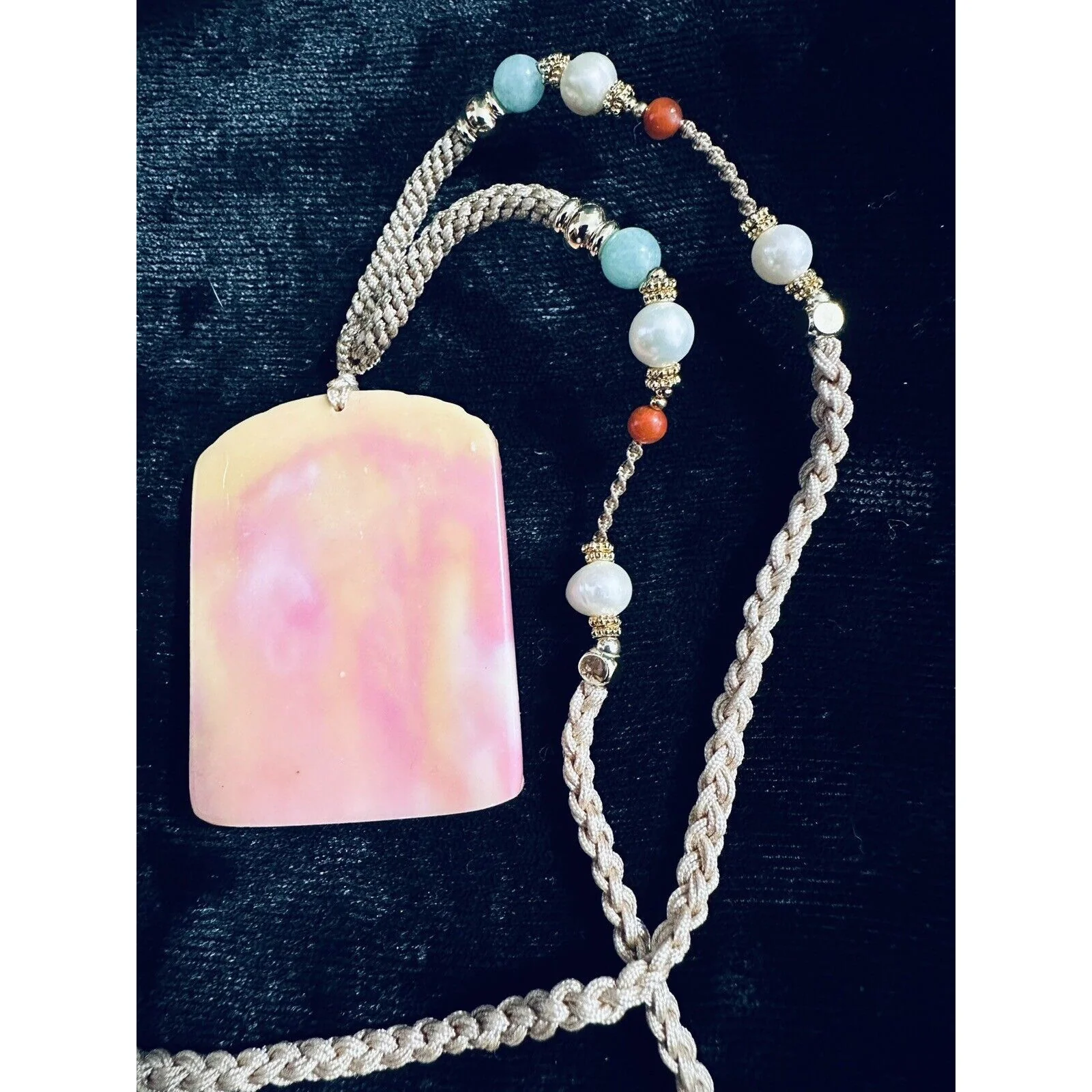 Yan Yuan Agate 9 Tailed Fox Adjustable Necklace - Image 2