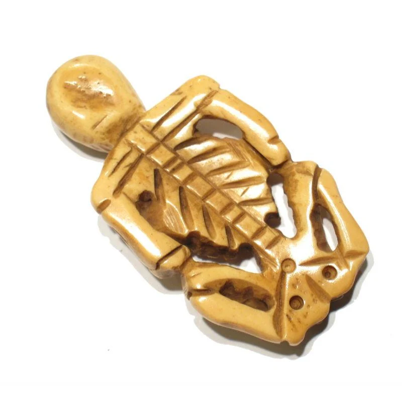 Yaoguai Skeleton Hand Carved Cow Bone Pendant - Image 3