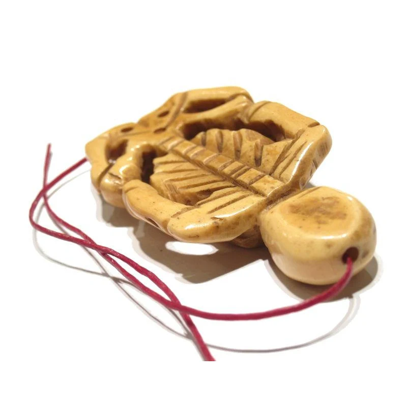 Yaoguai Skeleton Hand Carved Cow Bone Pendant - Image 4