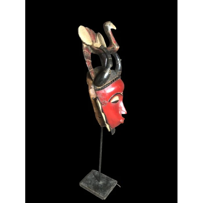 Yaure Mask with Rooster, Côte d'Ivoire #912 - Image 2