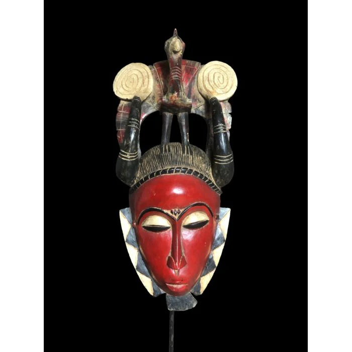 Yaure Mask with Rooster, Côte d'Ivoire #912 - Image 3