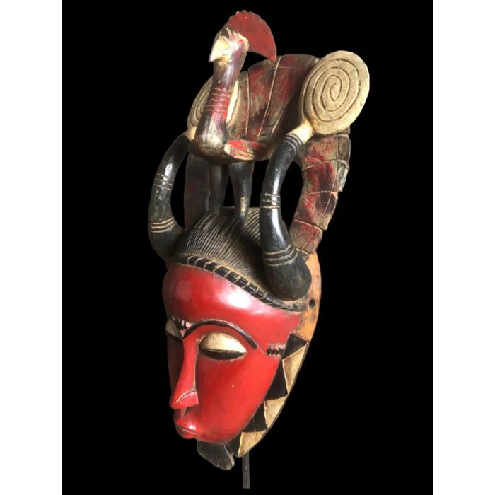 Yaure Mask with Rooster, Côte d'Ivoire #912 - Image 5