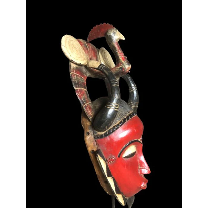 Yaure Mask with Rooster, Côte d'Ivoire #912 - Image 9