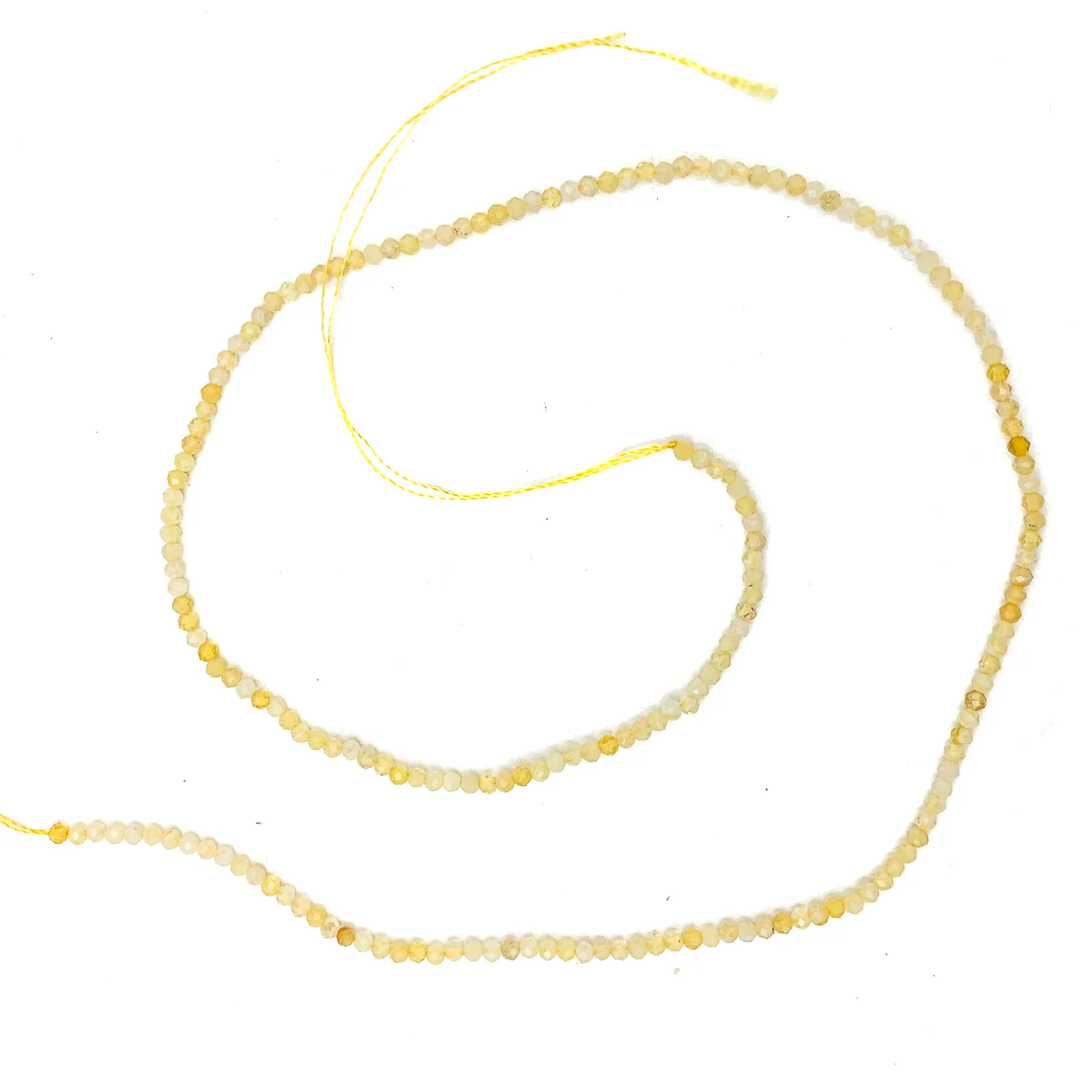 Yellow Opal 2mm Faceted Rounds Bead Strand - Image 2