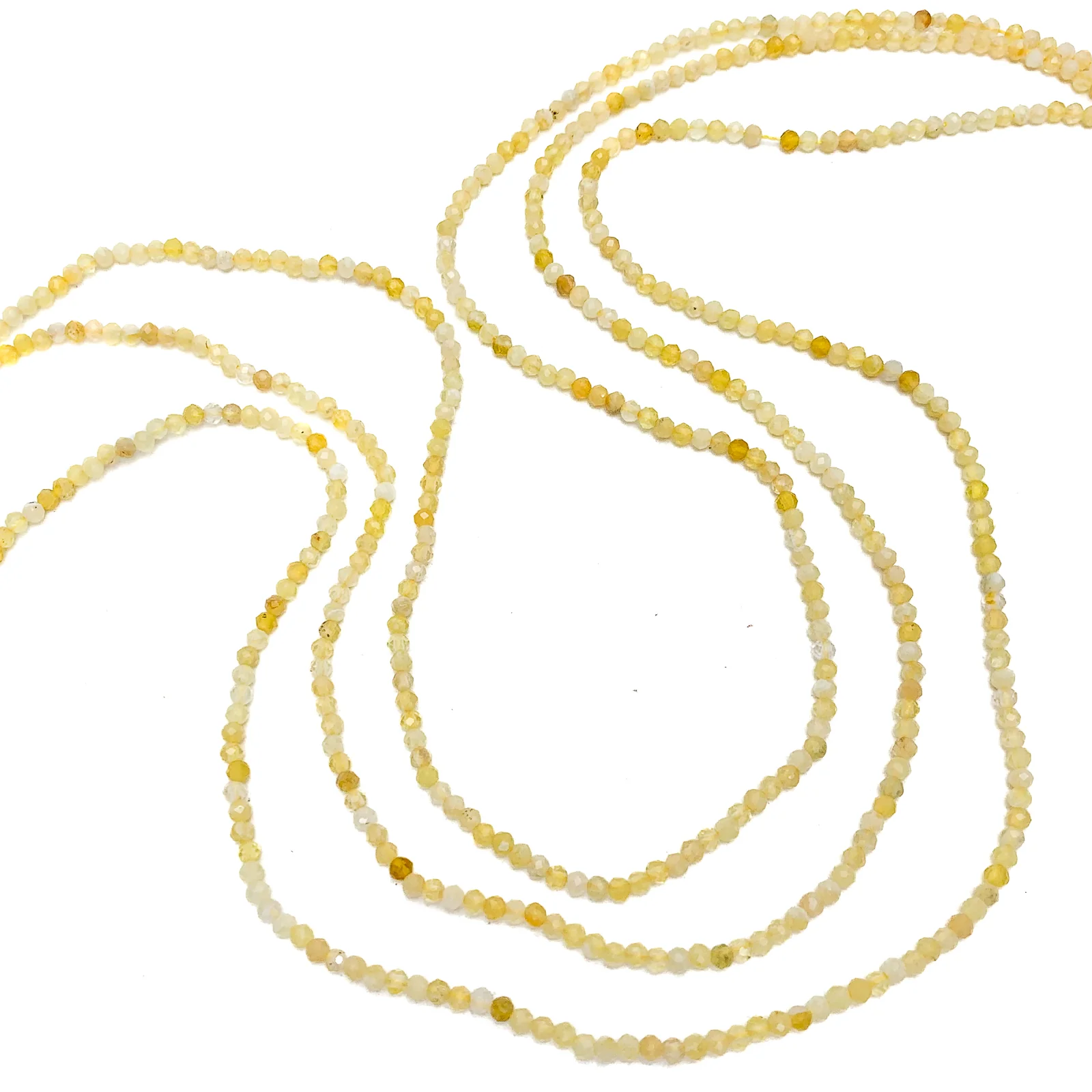 Yellow Opal 2mm Faceted Rounds Bead Strand - Image 3