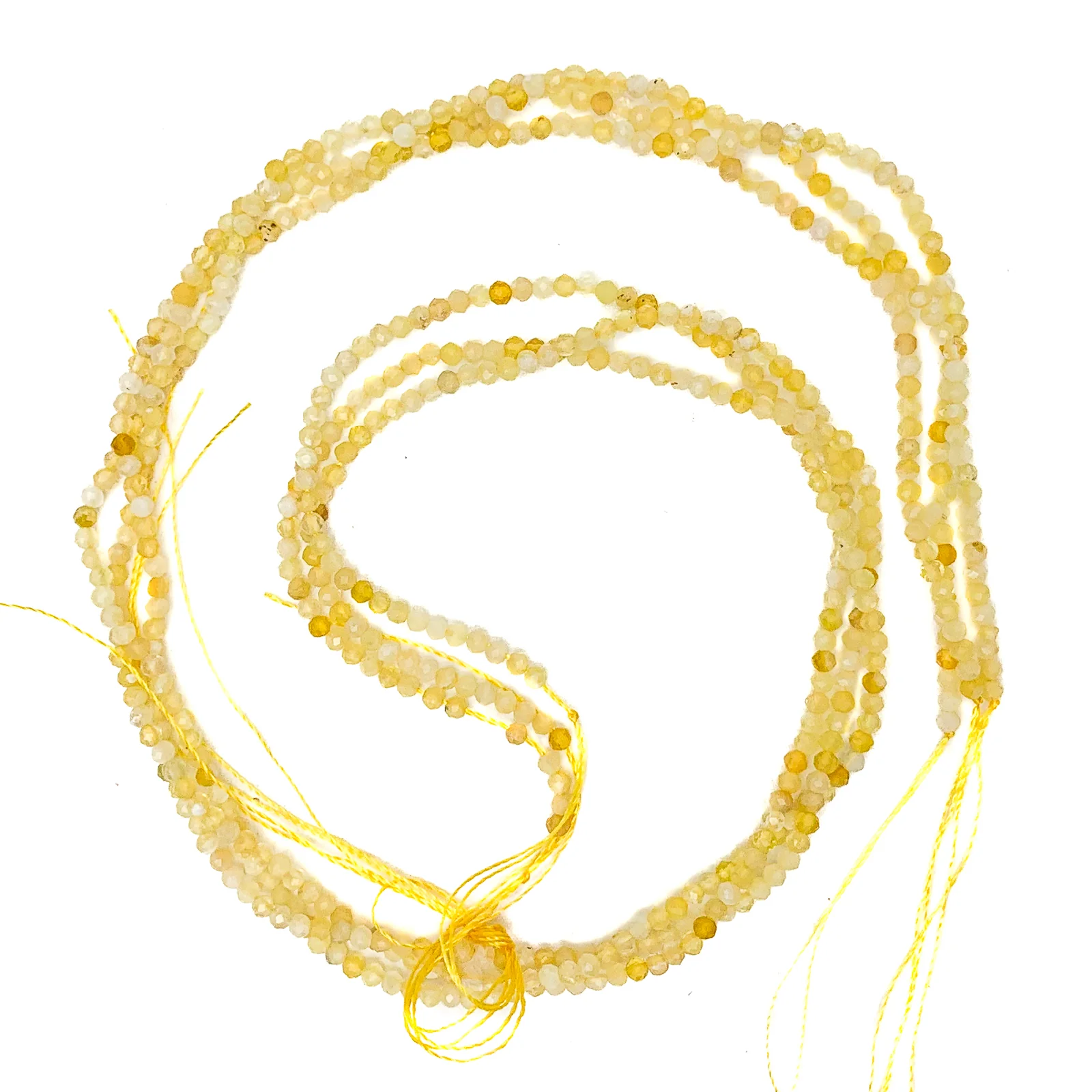 Yellow Opal 2mm Faceted Rounds Bead Strand - Image 5