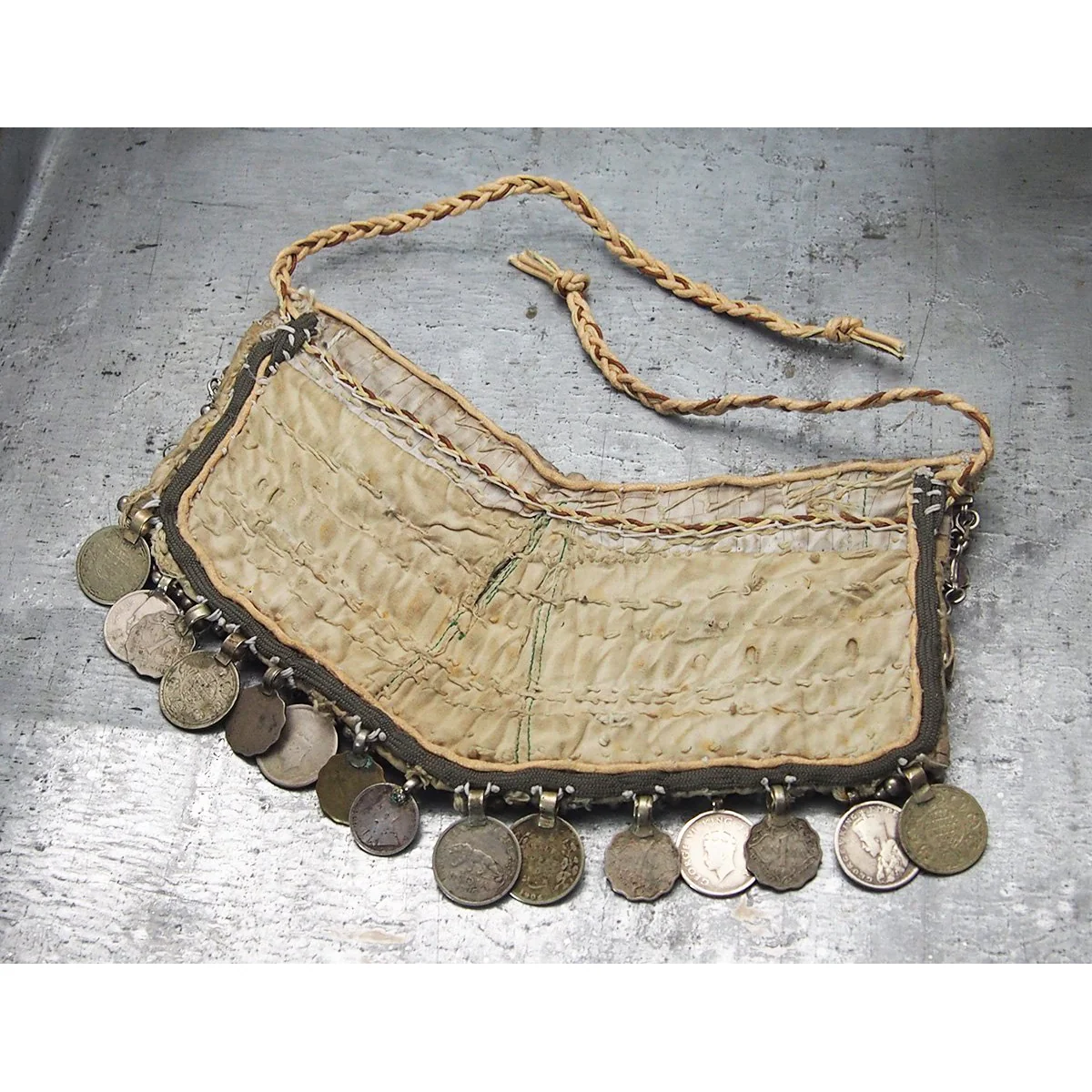 Yemeni Women's Veil/ Dowry Necklace with Old Coins - Image 7