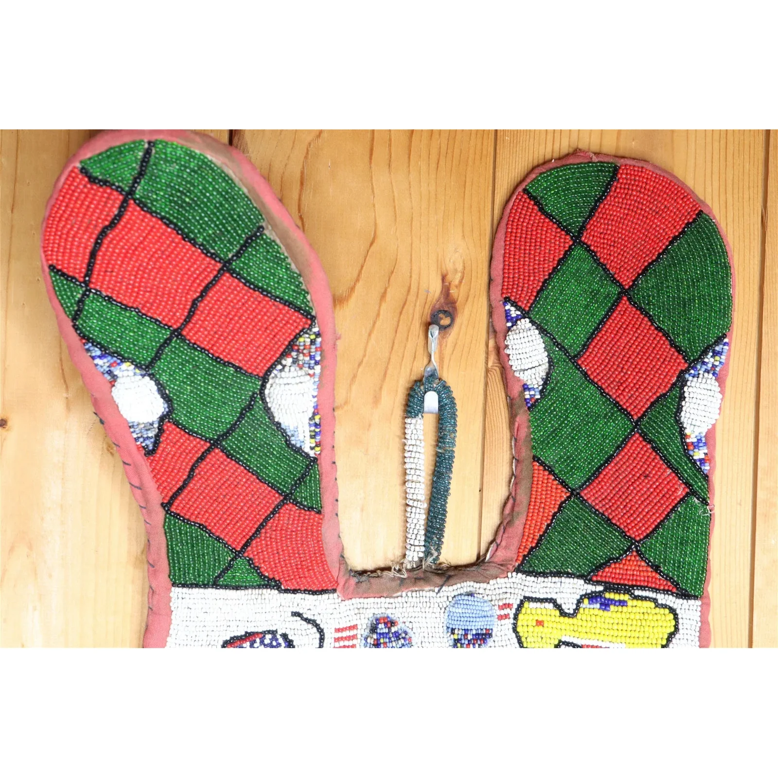 Yoruba Beaded Wall Hanging #1080 - Image 8