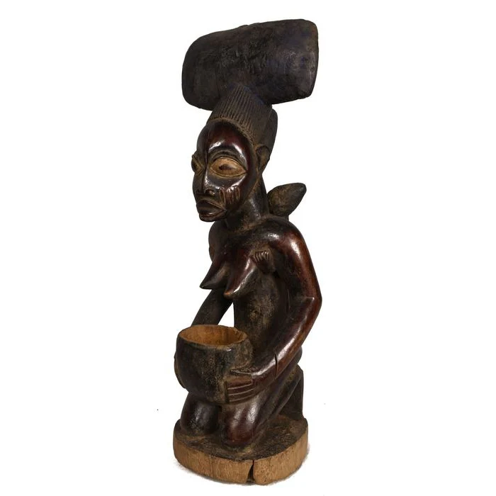 Yoruba Divination Bowl Figure, Nigeria #313 - Image 2