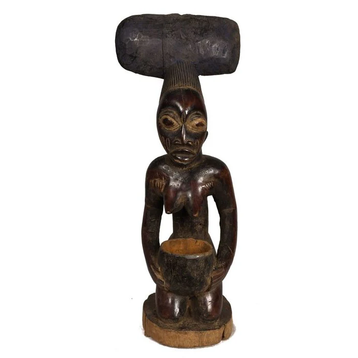 Yoruba Divination Bowl Figure, Nigeria #313 - Image 3