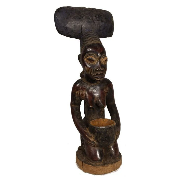Yoruba Divination Bowl Figure, Nigeria #313 - Image 4