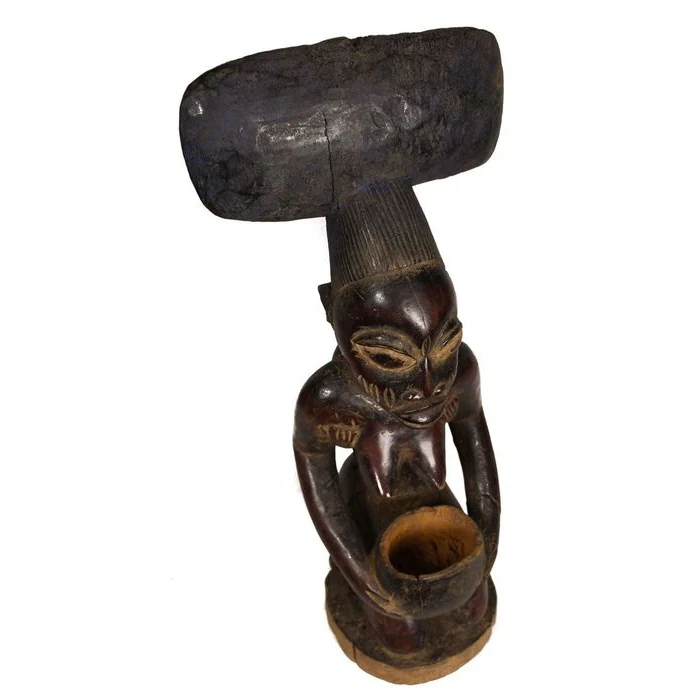 Yoruba Divination Bowl Figure, Nigeria #313 - Image 7