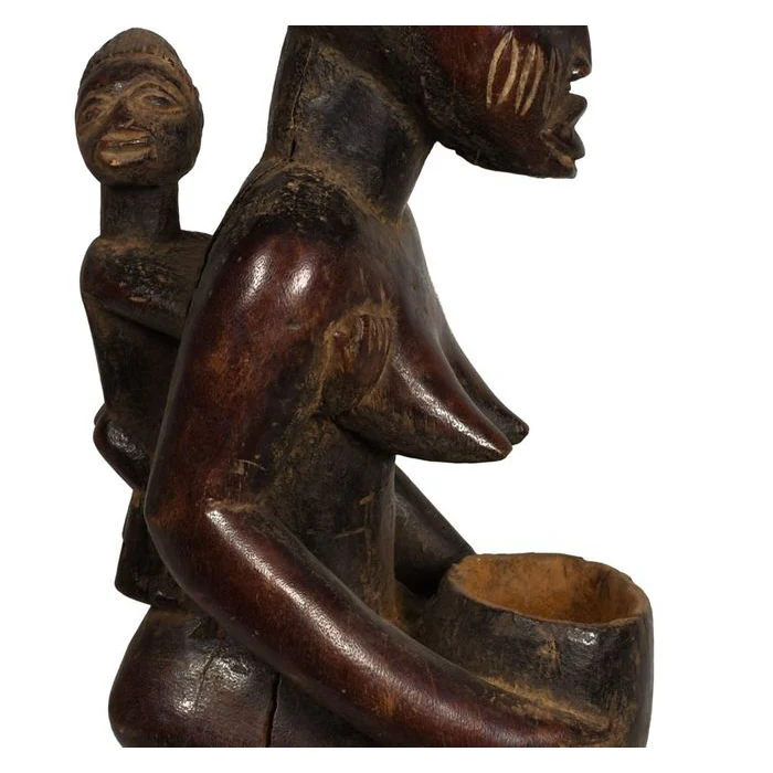 Yoruba Divination Bowl Figure, Nigeria #313 - Image 8