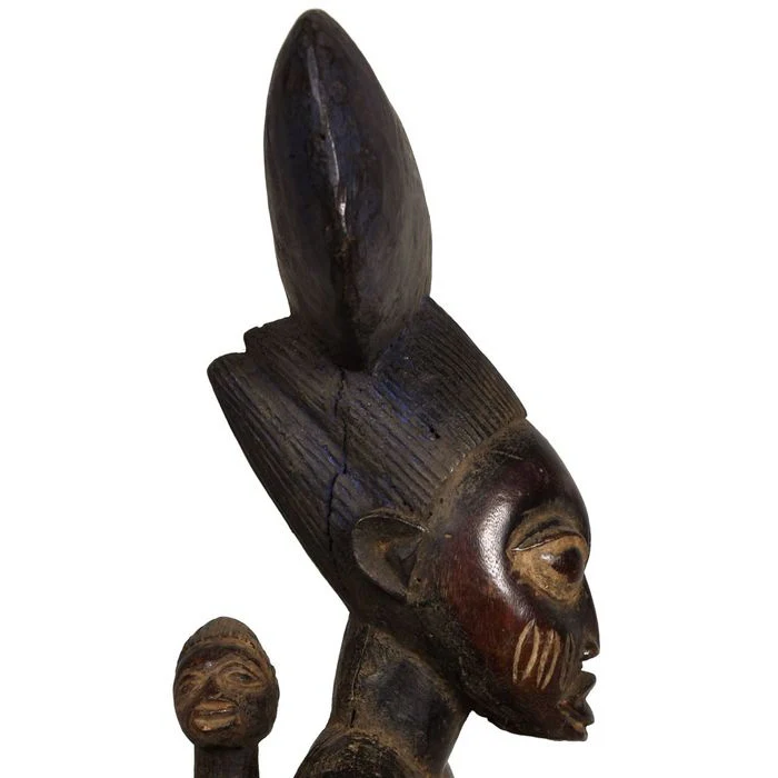 Yoruba Divination Bowl Figure, Nigeria #313 - Image 9