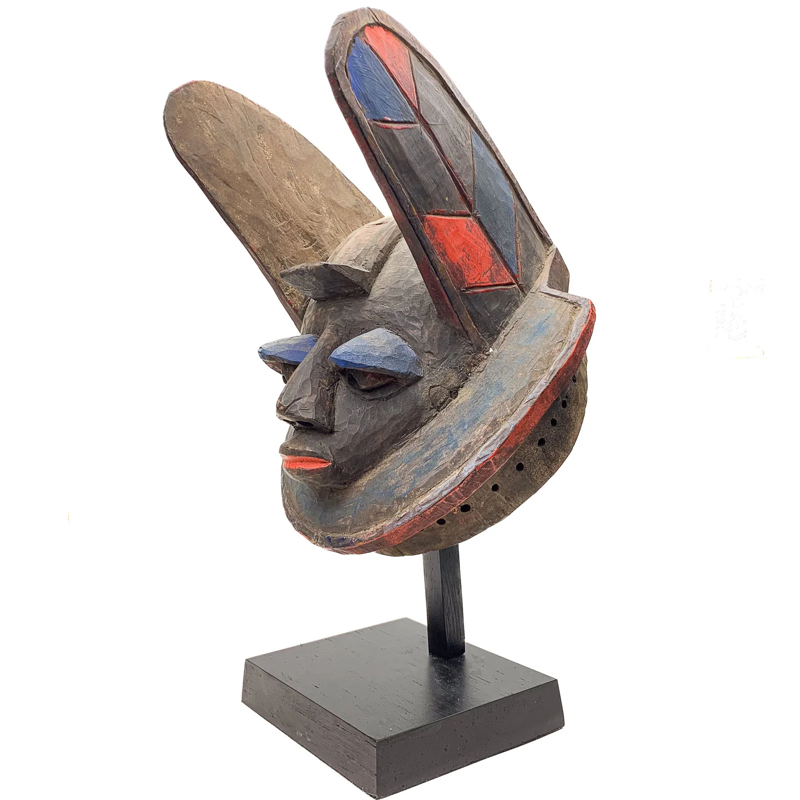 Yoruba Egungun Headdress with Kaolin Pigment, Nigeria #1144 PROVENANCE - Image 3