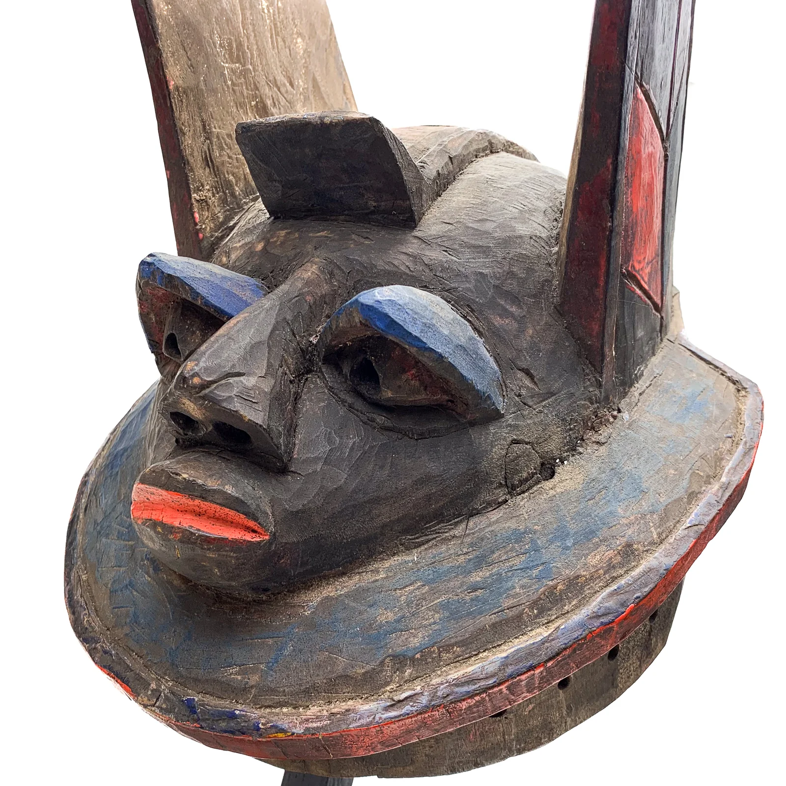 Yoruba Egungun Headdress with Kaolin Pigment, Nigeria #1144 PROVENANCE - Image 8