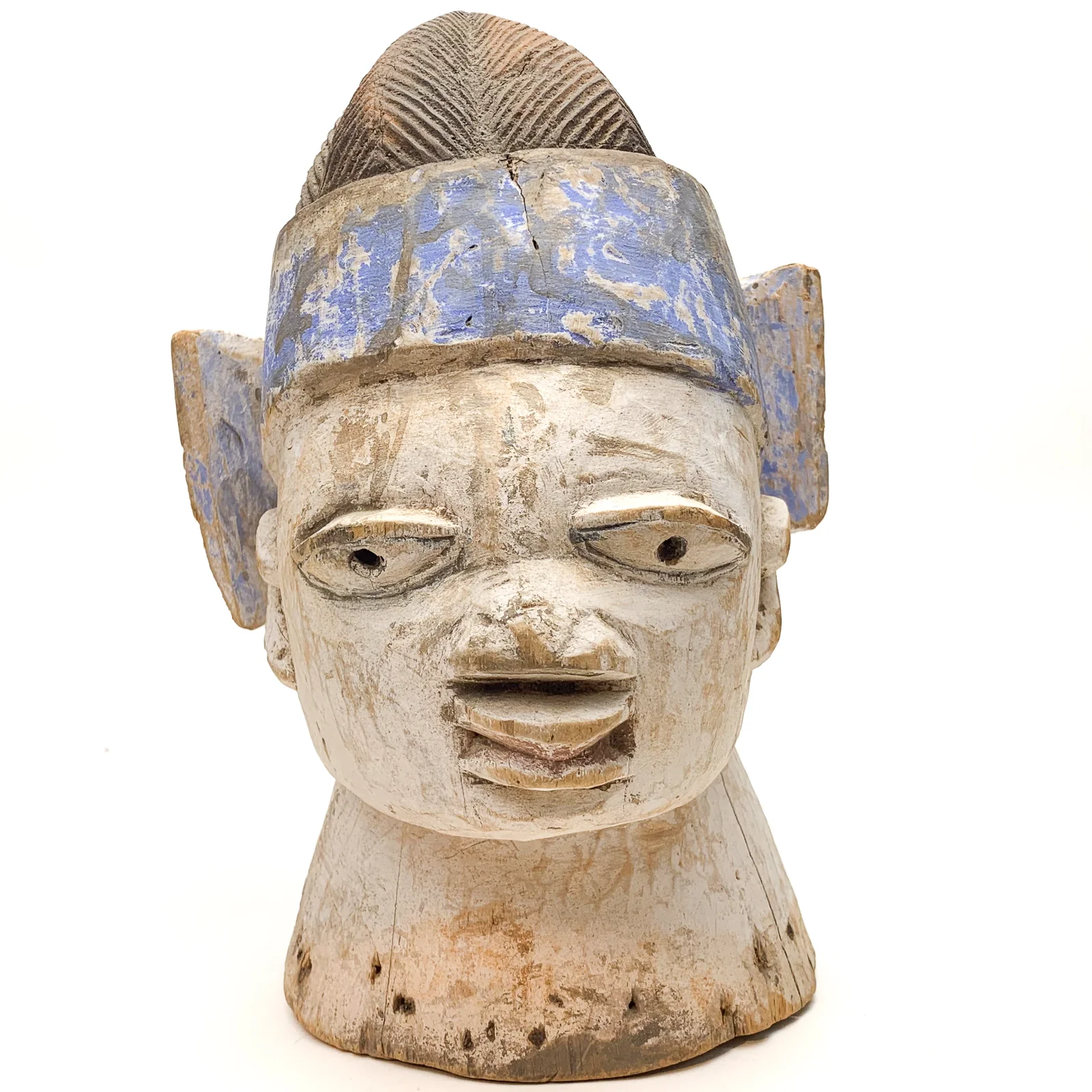 Yoruba Egungun Headdress with Kaolin Pigment, Nigeria #1157 PROVENANCE - Image 2