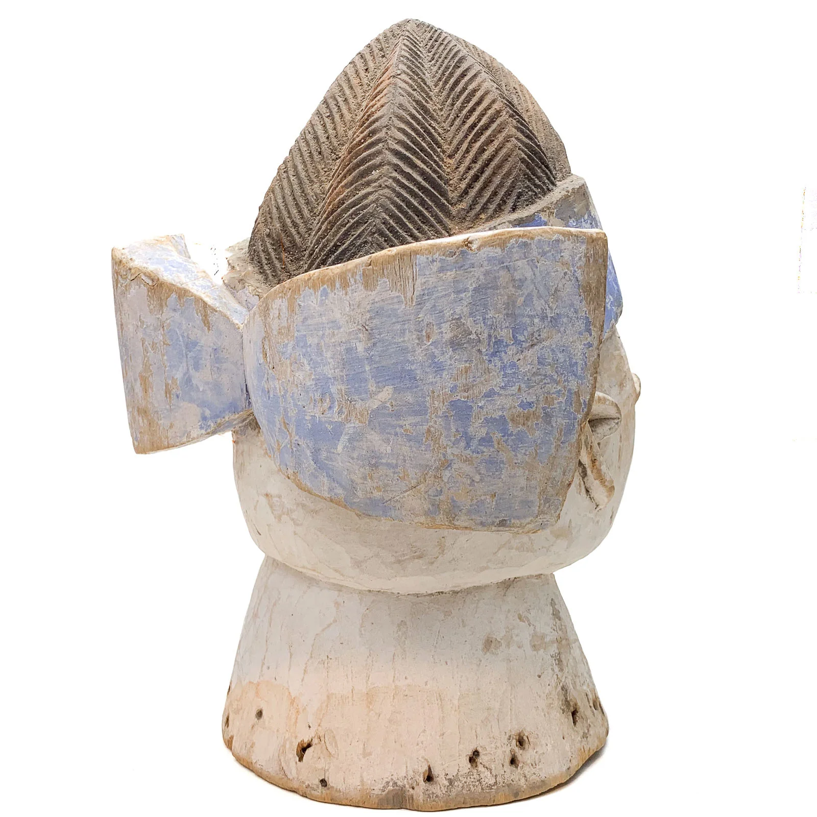 Yoruba Egungun Headdress with Kaolin Pigment, Nigeria #1157 PROVENANCE - Image 7