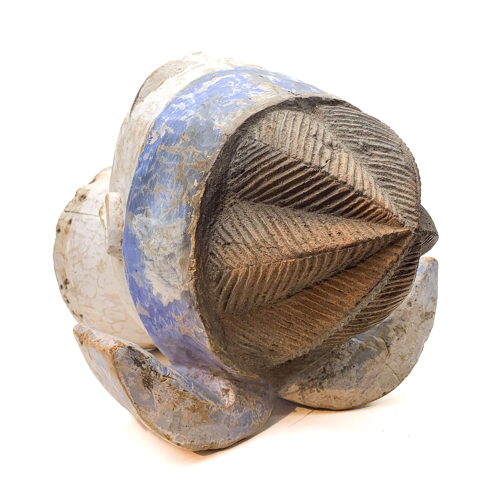 Yoruba Egungun Headdress with Kaolin Pigment, Nigeria #1157 PROVENANCE - Image 8