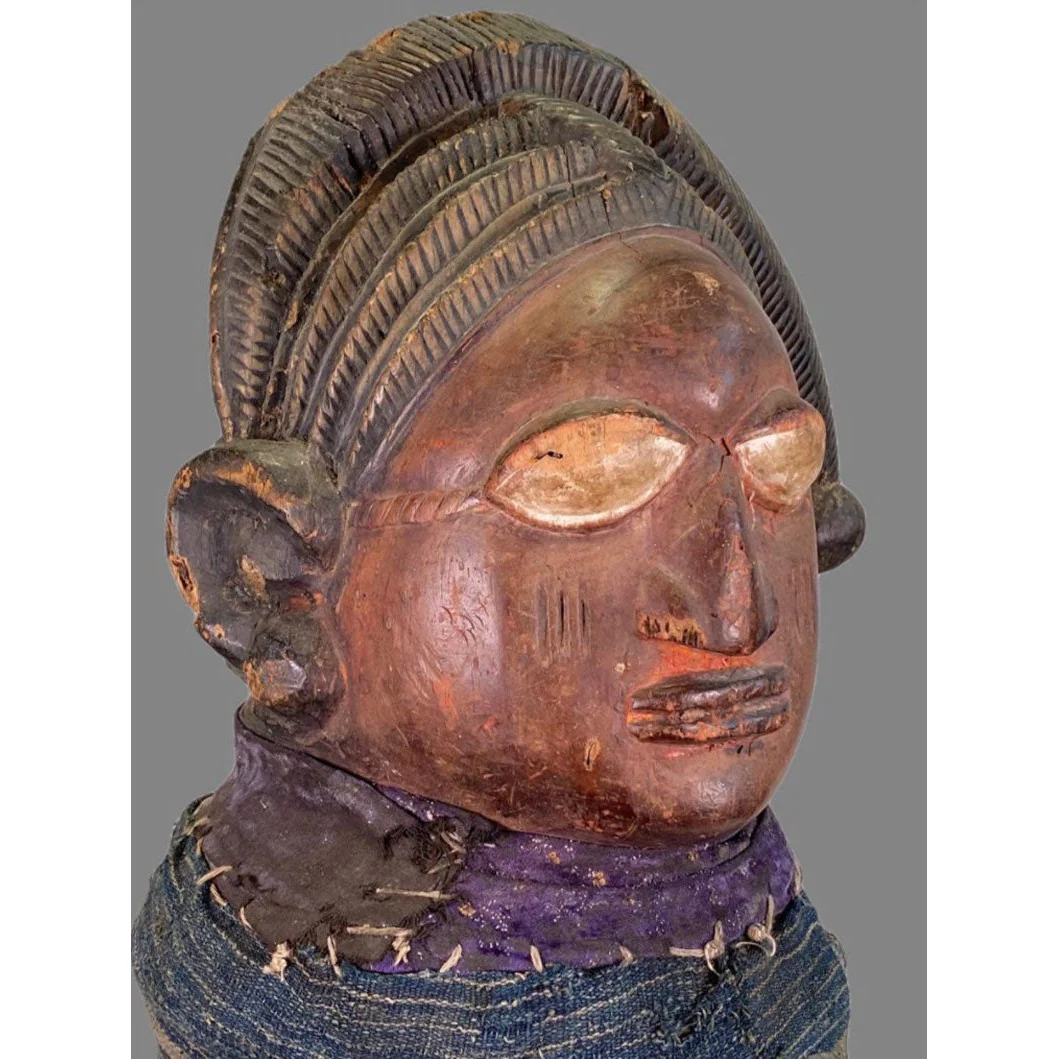 Yoruba Egungun Headdress with Textile, Nigeria #1153 PROVENANCE - Image 2
