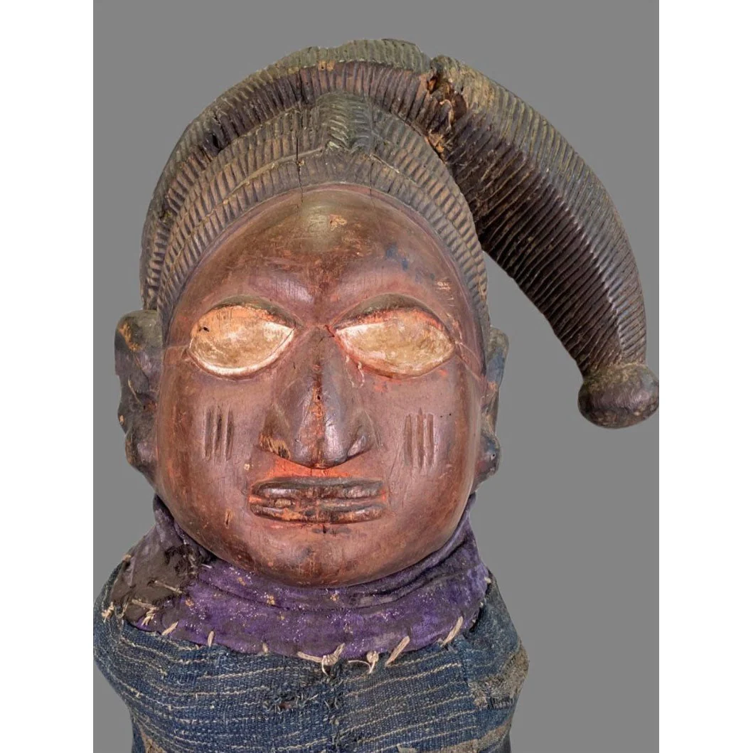 Yoruba Egungun Headdress with Textile, Nigeria #1153 PROVENANCE - Image 3