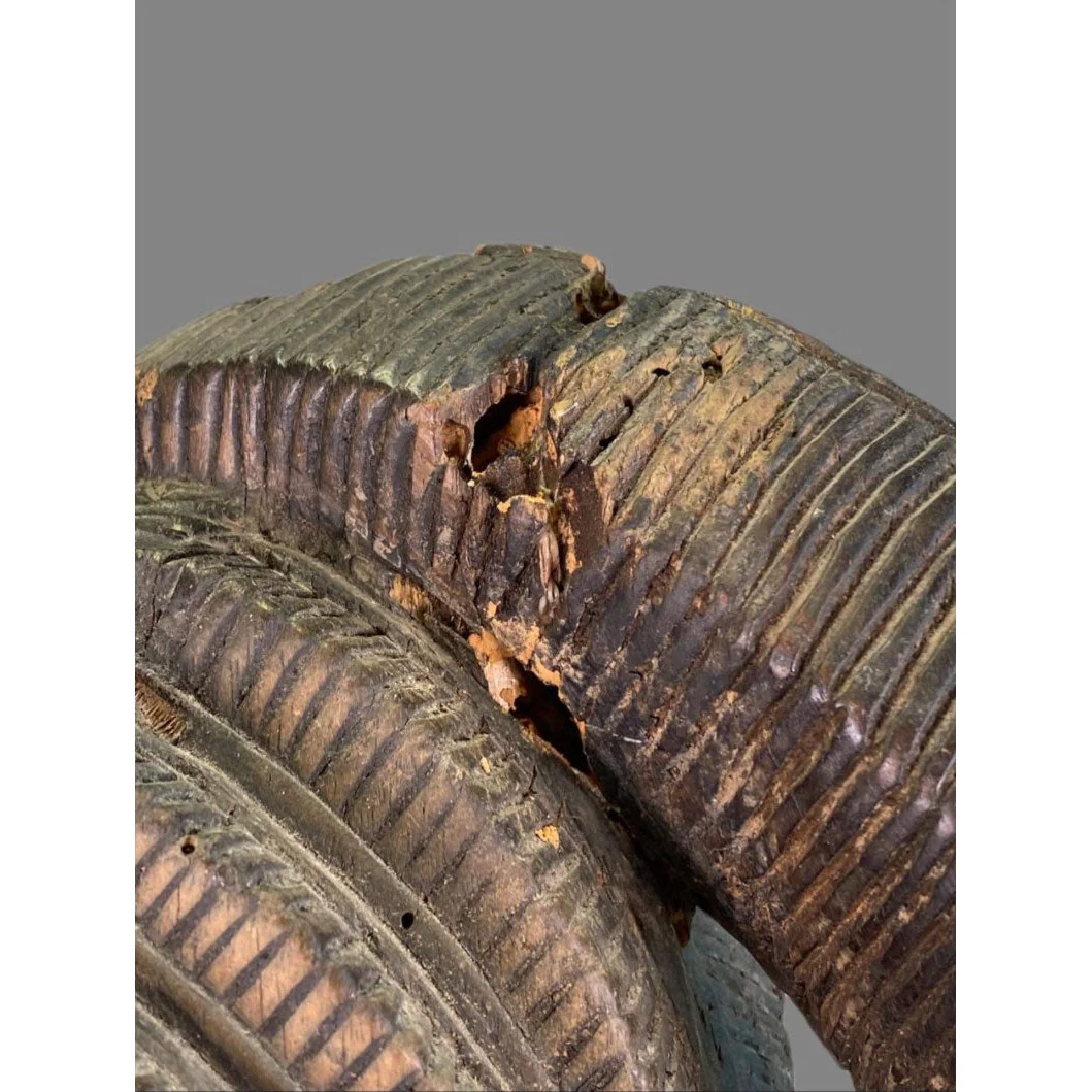 Yoruba Egungun Headdress with Textile, Nigeria #1153 PROVENANCE - Image 7